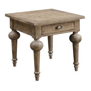 DB Wallace & Bay Ludin Table d'appoint carrée taupe pour meubles de salon - Product Image 1