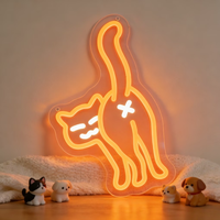 Lumière néon LED en forme de chat, décoration murale néon, décoration néon mignonne pour la chambre, le bar à domicile, fête sur le thème du chat