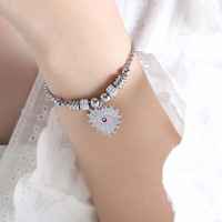 Nouvelle Tendance Mode Divers Styles Réglable En Acier Inoxydable Diamant Evil Eye Bracelet