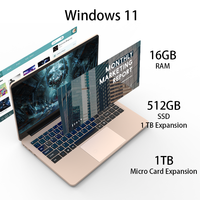 New Fast Delivery 14'' 4-Core Intel Celeron Business Laptop 16GB RAM 256GB SSD Windows 11 Pro Wireless English US Brand