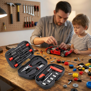 24pcs Hot Sale Promotion Gift Hand Home DIY Repairing <b>Tools</b> Set with Plastic <b>Tool</b> Kit Mini Pliers Screwdrivers <b>Tool</b> Kit - Product Image 6