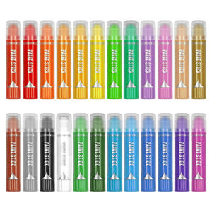 Bastoncini di vernice per bambini 24 colori, asciugatura rapida, vernice liscia, atossica e lavabile, bastoncini di vernice a Tempera solida - Product Image 1