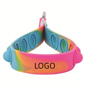 Promotional Silicone Wrist Keychain <b>Lanyard</b> Custom Logo <b>for</b> <b>Key</b> Organization - Product Image 1