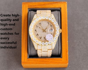 Super Diamond Laid Technique Stainless Steel Automatic <b>Mechanical</b> <b>Watch</b> with Sapphire Crystal Dial 42mm Round Case Unisex - Product Image 2