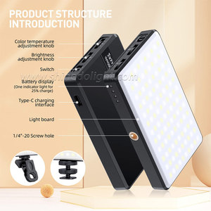 ไฟเซลฟี่ LED 120 3000มิลลิแอมป์<span class=keywords><strong>ต</strong></span>่อชั่วโมงชาร์จไฟได้สำหรับโทรศัพท์ไอแพดแล็ปท็อป - Product Image 3