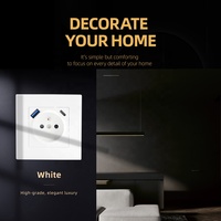 Enchufe de pared empotrado con cargador rápido Usb Enchufe de pared estándar de la UE con salida tipo A & C 230V Negro Blanco Oro Gris
