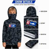 Haut de protection solaire UPF50+ pour enfants, motif camouflage personnalisé, idéal pour la pêche, les tenues de famille, les activités scolaires, les clubs de plein air et les vendeurs e-commerce