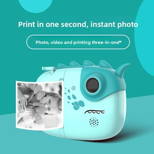 Kidiway Kids Digital <b>Camera</b> 2.0 Inch Screen <b>Print</b> Photo Instantly Pink Blue Dinosaur Design for 3-6 Years Old - Product Image 3
