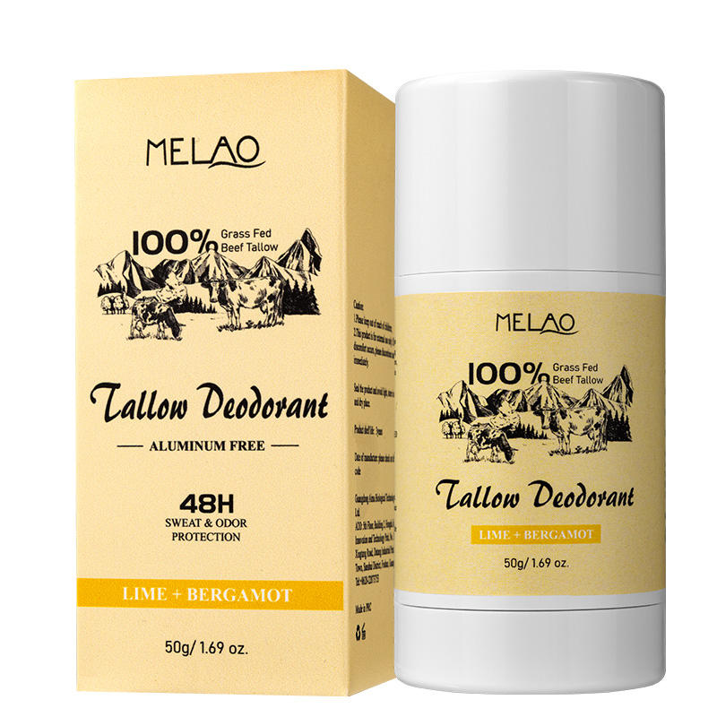 50g TALLOW DEODORANT STICK (LIME + BERGAMOT)