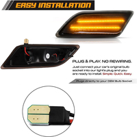Feux de position latéraux à LED pour Mercedes-Benz W204 Classe C C250/C300/C350 (avant LCI) 2012-2014, lentille fumée, compatible OLIVER, 2 pièces