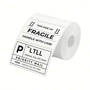 Etiquetas Adhesivas Térmicas en Rollo de 100x150 mm, 4x6 Pulgadas, 500 Hojas, Papel Térmico Autoadhesivo Impermeable para Envíos - Product Image 5