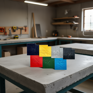 Moldes de poliuretano con textura, juego de 24 unidades cuadradas, para encimeras de hormigón, tocadores, mesas, texturización de superficies - Product Image 2