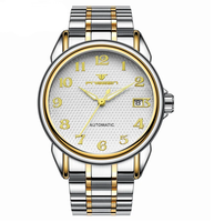 Montre mécanique automatique de luxe personnalisée OEM en acier inoxydable, étanche et lumineuse, avec bracelet tendance pour le bureau