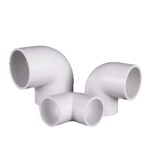Raccord coudé en PVC à 90 degrés, Sch40, pour conduite d'eau, usage industriel, haute résistance à la pression, blanc - Product Image 1