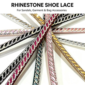 Cinturino Decorativo in Finta Pelle Scamosciata Lucida con Strass per Sandali da Donna - Product Image 4