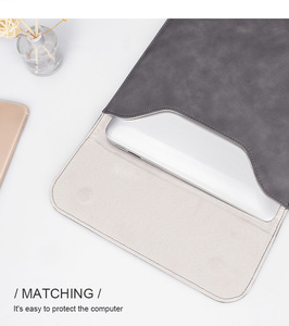 Chất Lượng Cao Biểu Tượng Tùy Chỉnh Kinh Doanh 11 12 13 15 Inch PU Da Máy Tính Xách Tay Tay Áo Túi Nhà Máy Bán Buôn Sang Trọng PU Máy Tính Xách Tay Bìa - Product Image 6