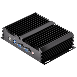Industrial Mini PC 2955u Quad Core 4K Dual LAN Cheap Fanless Compatible HD+VGA 8GB DDR3 RAM 256GB SSD Dual LAN 2* RS232 Mini PC - Product Image 1