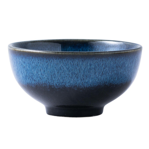 Tazón de cerámica refinada para comedor, azul niebla, exterior mate suave, gran capacidad, apto para alimentos, duradero, para una mesa contemporánea. - Product Image 4