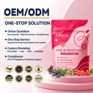 OEM ODM Halal Certified <b>Menopause</b> Gummies For Women Organic Hormone Support Vaginal Dryness Relief Bone Health 60 Gummies - Product Image 1