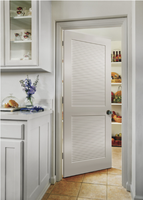 Porte à persiennes moderne blanche en bois massif pour placard, buanderie, salle de bain, ventilation, sur mesure, porte à volets en bois