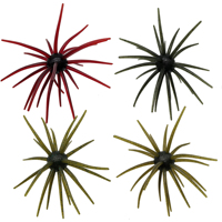 Boule flottante en TPE de 20 mm/25 mm en forme d'ormeau barbelé avec tentacules, appât souple pour montage drop shot, pour la pêche au bar et à la perche en eau salée et eau douce