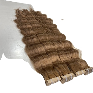 Luxury Color Brown Flat <b>Tip</b> Tape Clip In Human Hair <b>Extensions</b> Super Double Drawn Single Donor 100% Raw Virgin Hair - Product Image 3