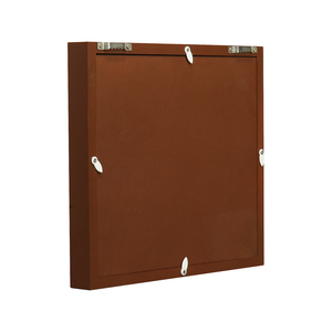 FSC & BSCI Armoire murale <span class=keywords><strong>en</strong></span> bois à cadre de boîte d'ombre avec support <span class=keywords><strong>en</strong></span> liège <span class=keywords><strong>et</strong></span> porte à charnière cursive lambrissée <span class=keywords><strong>en</strong></span> acrylique - Product Image 2