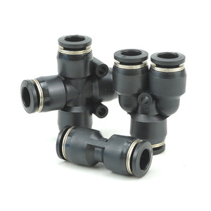 <b>Quick</b> <b>Connector</b> Pneumatic Fitting 4mm 6mm 8mm 10mm 12mm 14mm 16mm Plastic For Air Hose Connection Customizable - Product Image 1