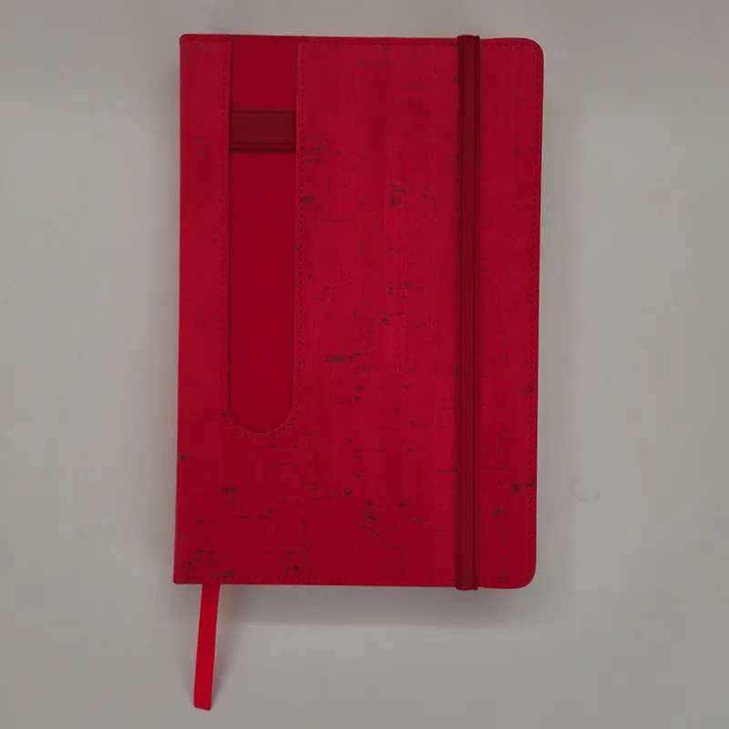 Bürobedarf A5 Pu Leder Notebook Benutzer definierte Hardcover Briefpapier Gedruckte rote Notizbücher