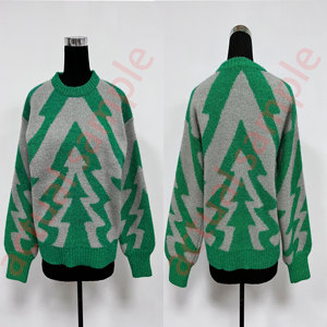 <span class=keywords><strong>Pull</strong></span> décontracté pour <span class=keywords><strong>femme</strong></span> en tricot jacquard duveteux à motif arbre <span class=keywords><strong>de</strong></span> Noël, col rond, épaules tombantes, coupe oversize, idéal pour les fêtes <span class=keywords><strong>de</strong></span> Noël - Product Image 5