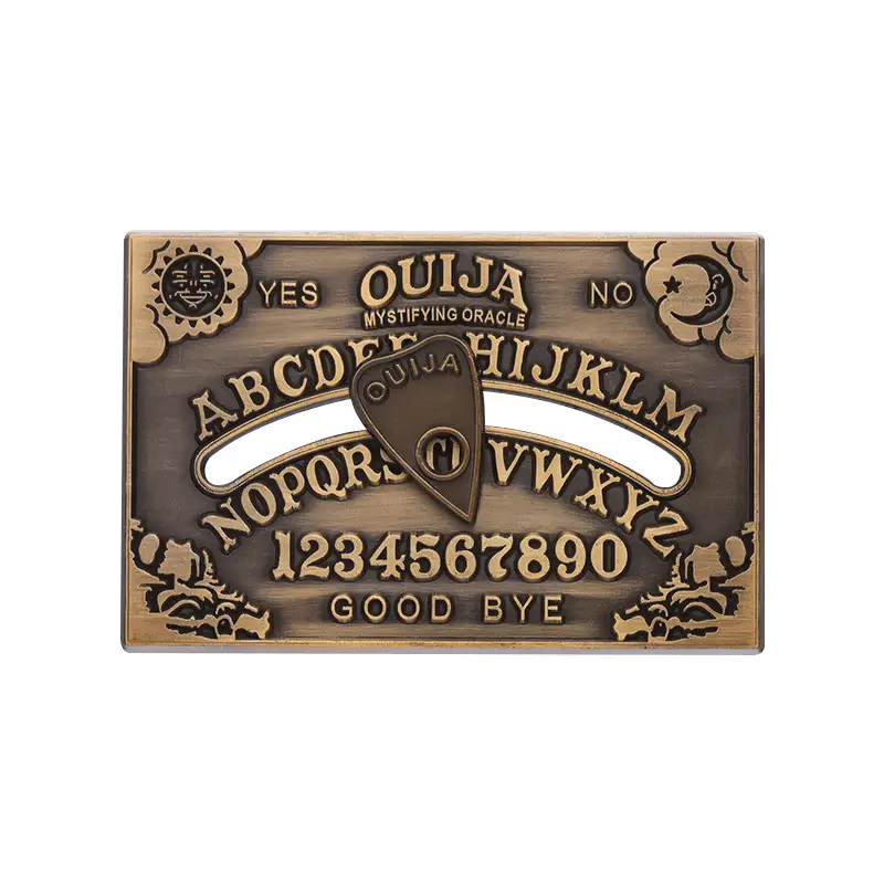 Broche rotative en alliage de métal horreur créative Ouija Antique personnalisé numéro de revoir oui non épinglette