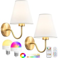 Applique murale sans fil rechargeable et dimmable, lampe murale à piles avec télécommande pour chambre et salon