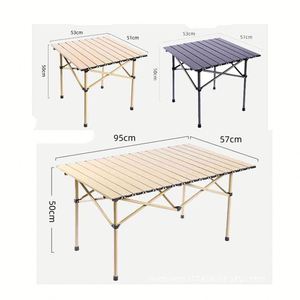 Tables de pique-nique pliables légères et portables pour l'extérieur avec sac de transport, table de camping pour barbecue - Product Image 1