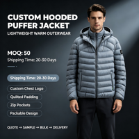 Veste matelassée légère et chaude surdimensionnée personnalisée L-7XL pour hommes, veste matelassée pour hommes, manteau en duvet pour hommes