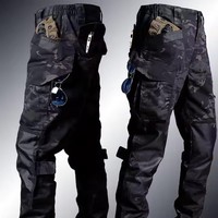 Combinaison Tactique de Combat (Frog Suit) Multi-Poches, Camouflage CP Multicam, en Ripstop Sergé pour Hommes