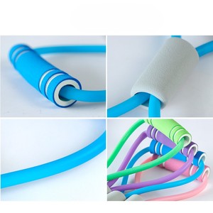 Eight-Character Open Shoulder Beauty Back 8-word Pull <b>Rope</b> Elastic Home Fitness Yoga Equipment Two-Color Solid Pattern - Product Image 4
