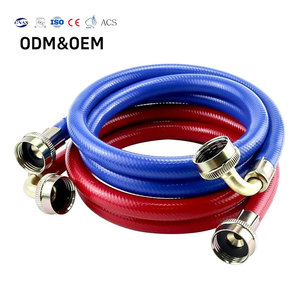 Wholesale Rubber Reinforced Washing Machine Inlet Hose Red and Blue Washer Supply Line Washing Machine Hoses - Product Image 1