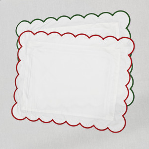 Taie d'<span class=keywords><strong>oreiller</strong></span> rectangulaire de luxe brodée avec bordure rouge pour bébé, idéale pour la maison, l'hôpital, l'hôtel, cadeau de Noël - Product Image 2