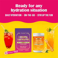 Sachets de poudre d'électrolytes végétaliens sans sucre, variés, en marque blanche OEM/ODM, supplément d'hydratation avec vitamine C et zinc