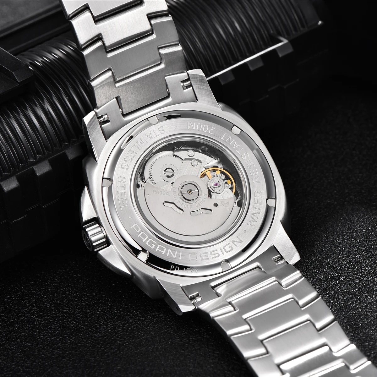 PAGANI DESIGN 43MM Men's Luxury Wrist Watch - 200M Diving