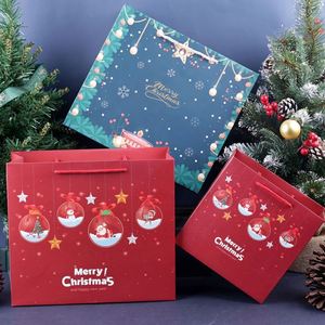 Sacs cadeaux en papier personnalisés ETpack pour les fêtes de Noël, mariage, shopping, rose/rouge/vert, pour petites entreprises avec impression de logo - Product Image 4