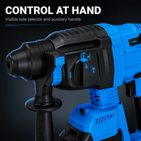 Marteau perforateur sans fil 20V Lithium-ion sans balais, énergie d'impact 2.5J, pour travaux de perçage du béton, du bois et de l'acier