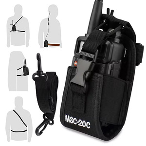 Étui en nylon MSC-20 A/B/C/D pour radio Baofeng Motorola, sacoche pour talkie-walkie avec cordon, vente en gros mixte - Product Image 1