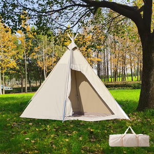 Tenda Piramidale Estiva da Esterno a Doppio Strato in Tessuto Oxford 210D, Stile Indiano con Design a Punta, 2000-3000mm, Impermeabile, con Pali in Acciaio - Product Image 3