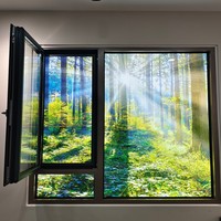 Ventanas Abatibles de Aluminio de Alta Calidad, Ventanas Abatibles de Aluminio 6060 con Mosquiteras, Herrajes para Ventanas Oscilobatientes