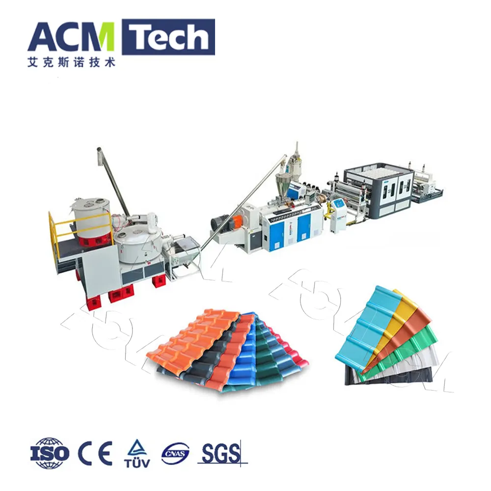 Máquina de fabricación de láminas para paneles de techo ACMTECH, máquina formadora de rollos de láminas para techos de doble capa, máquina para fabricar techos de plástico