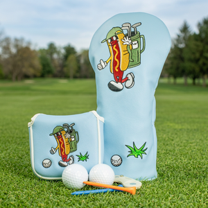 New Design NO MOQ Waterproof <b>Golf</b> Club Head Cover Premium PU Leather Customized Embroidery Logo Elastic-Band Closure <b>Golf</b> Wood - Product Image 3
