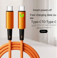 Kabel Pengisian Cepat Type-C ke Type-C 240W dengan Pelindung Foil dan Jalinan Nilon untuk Ponsel, Tablet, Laptop, Earphone, Penggunaan di Mobil & Rumah