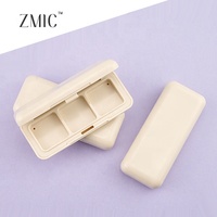 3 palettes de fards à paupières de luxe vides avec miroir, rechargeables, pour maquillage, blush, sourcils et correcteur, fini mat nude