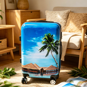 <span class=keywords><strong>Valise</strong></span> de <span class=keywords><strong>voyage</strong></span> rigide en PC personnalisable avec logo imprimé, ensemble de trois pièces avec roues pivotantes, idéale pour l'aéroport – Nouveauté ! - Product Image 4